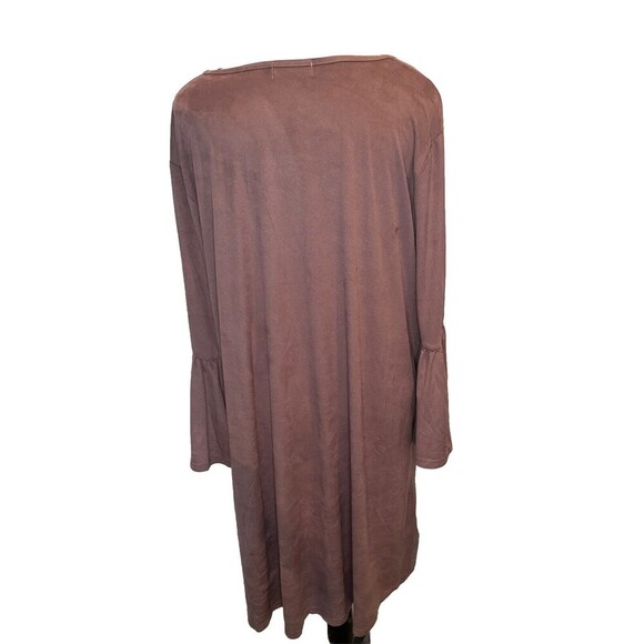 SIMPLY SOUTHERN Women’s MAUVE PURPLE Moleskin Bell Sleeve Dress Sz XXL - Picture 4 of 9